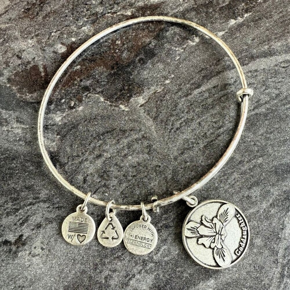 Blessed Bond Alex and Ani Goddaughter Charm Bracelet in Rafaelian Silver 2014 Se